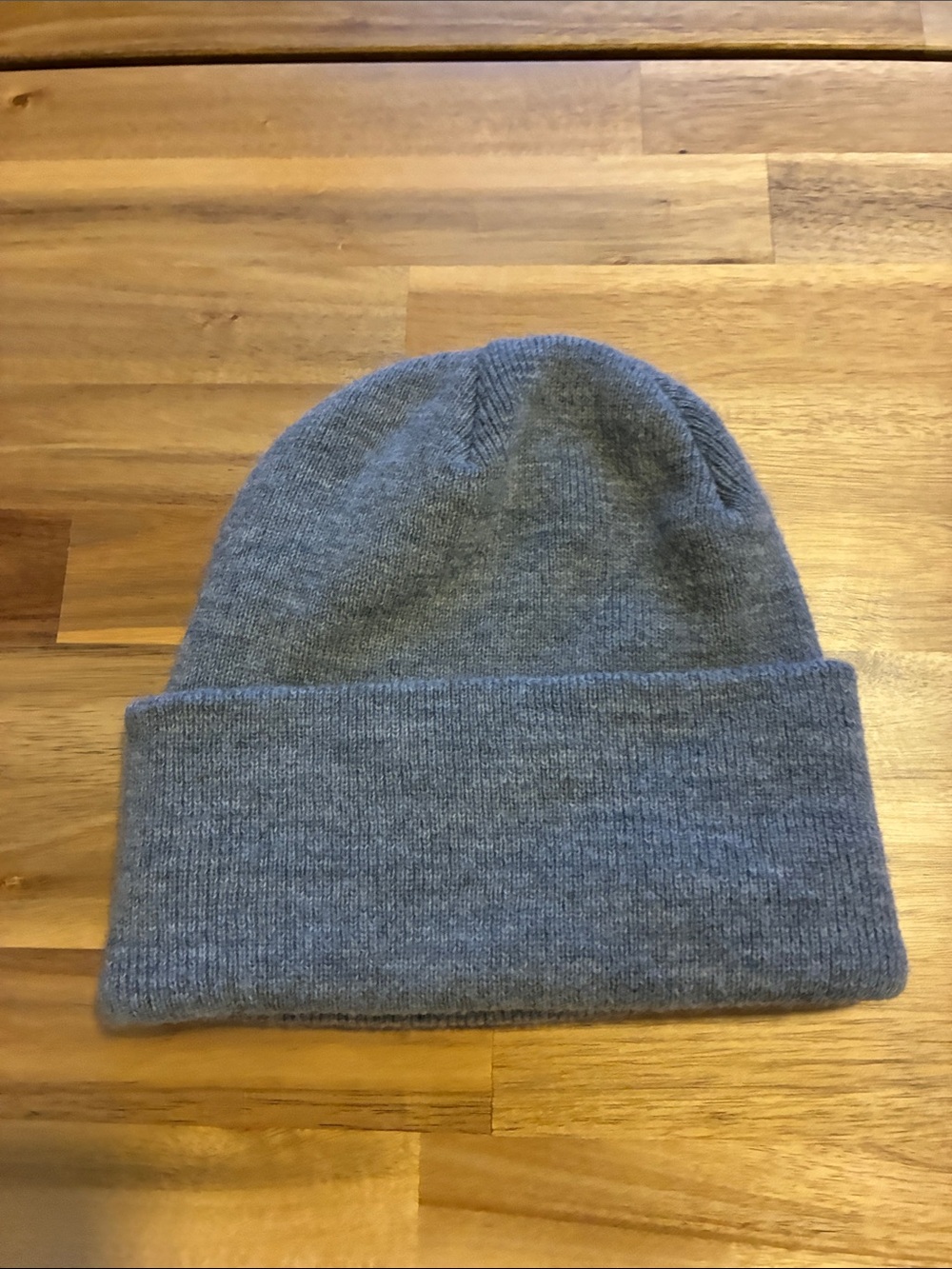 Carhartt Gray Ribbed Knit Beanie Gorpcore Winter Hat with Logo Patch Outdoor - Picture 4 of 5